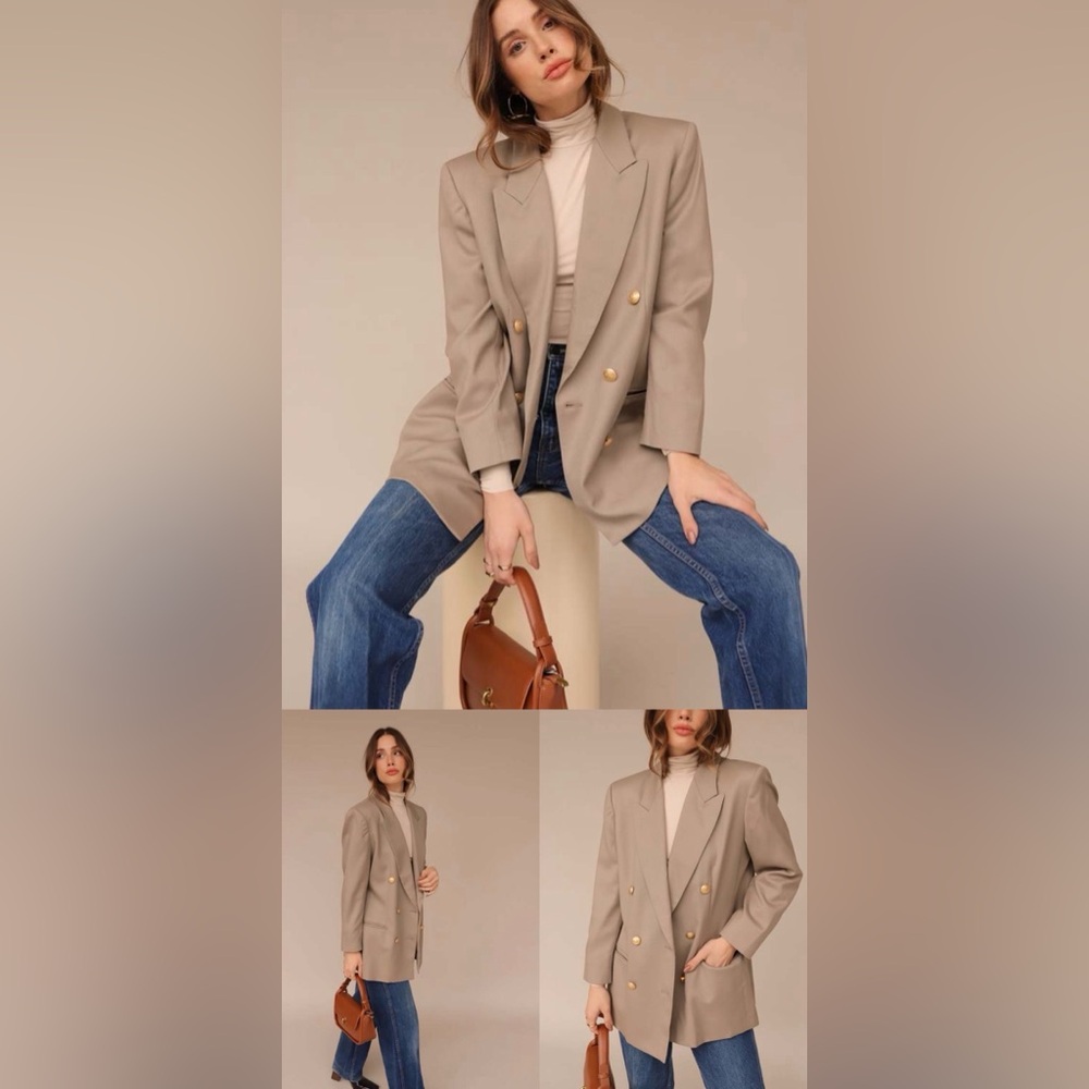 VTG Pendleton 100% Virgin Wool Blazer Womens Sz 6  Chest Cream Lined Jacket Sp